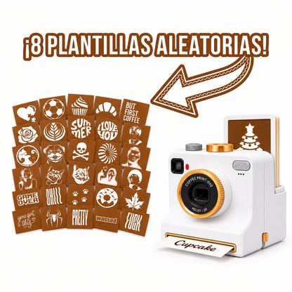 Cámara Latte Art con 8 plantillas de diseños surtidos
